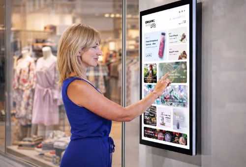 Exiba campanhas simultaneamente nos telemóveis dos visitantes e em monitores, painéis ou totens digitais, garantindo uma comunicação coesa e envolvente.